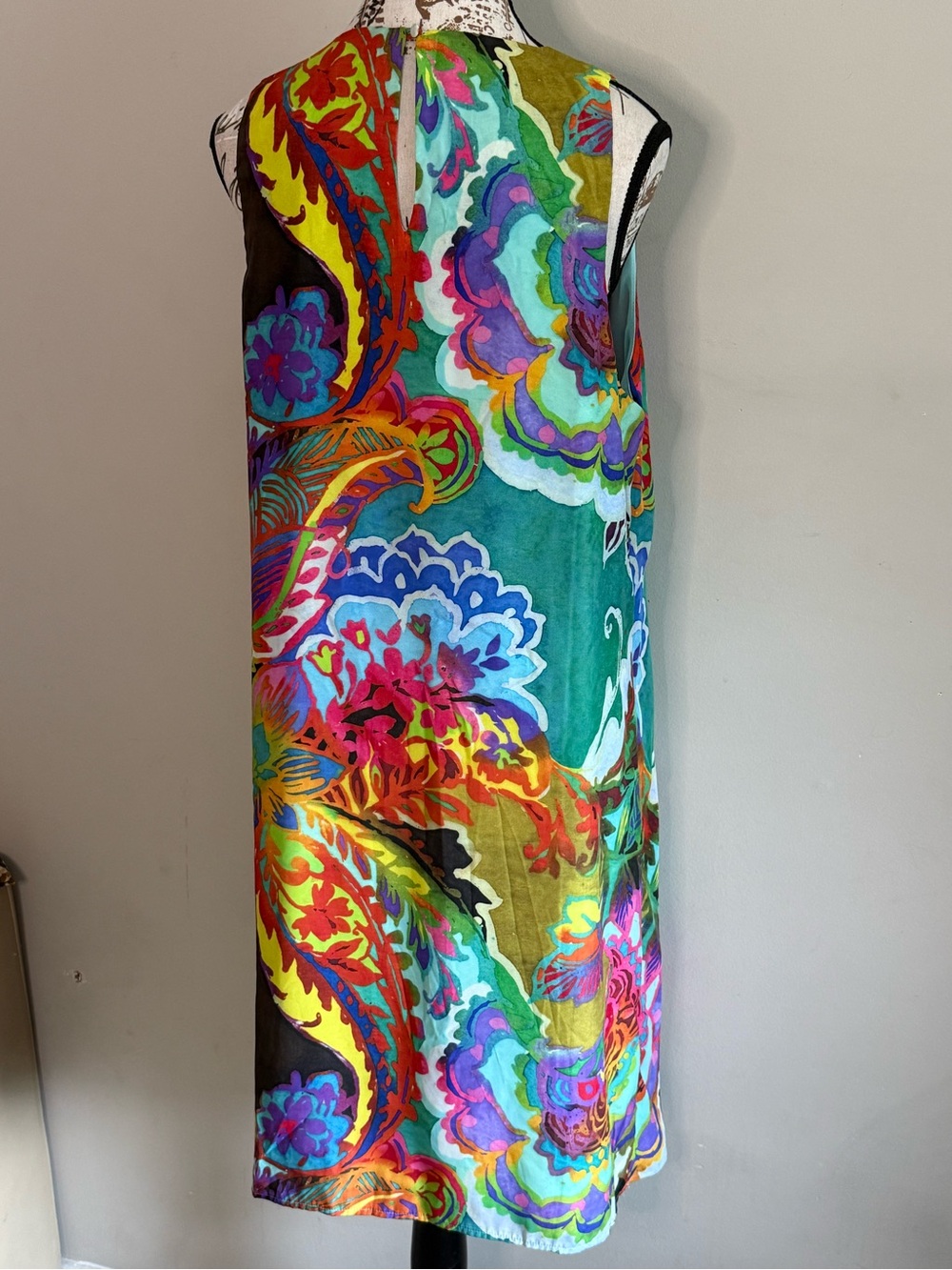 NWT - Ralph Lauren Multicolor Floral Print Sleeveless Shift Dress - Size 14 - Picture 5 of 8